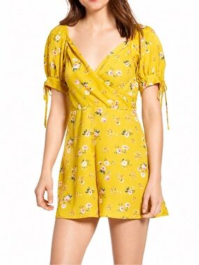 Ten Sixty Sherman yellow floral romper, small